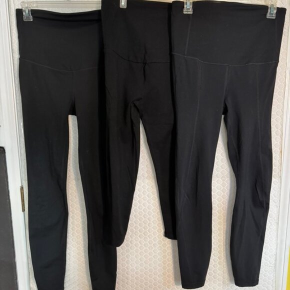 Set of 3 GAP Maternity Black Sculpt & Compression Black Pointe Leggings Sz. S - Picture 4 of 10